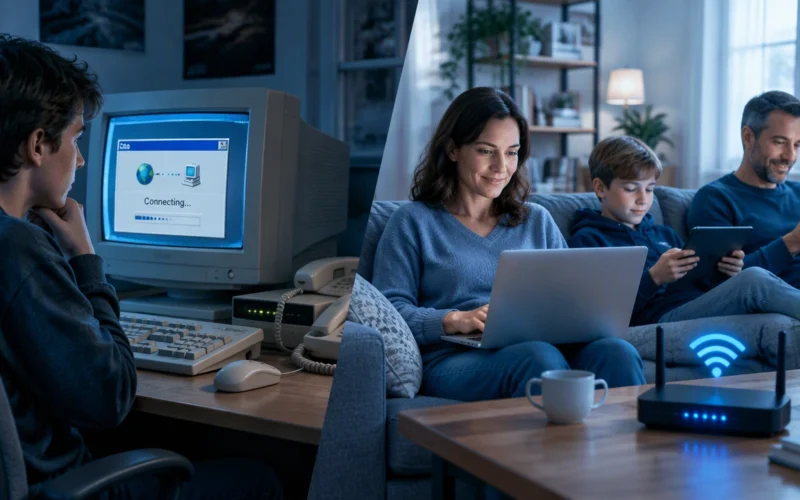 from dial up to broadband